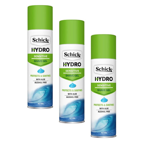 Schick Hydro Skin Sensitive Shave Gel 198g x 6 Bundle of 3