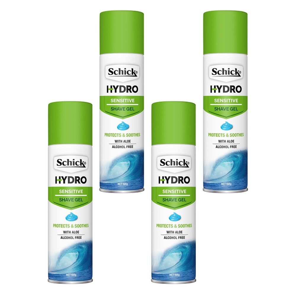 Schick Hydro Skin Sensitive Shave Gel 198g x 6 Bundle of 4