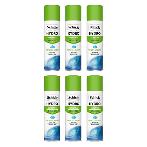 Schick Hydro Skin Sensitive Shave Gel 198g x 6 Bundle of 6