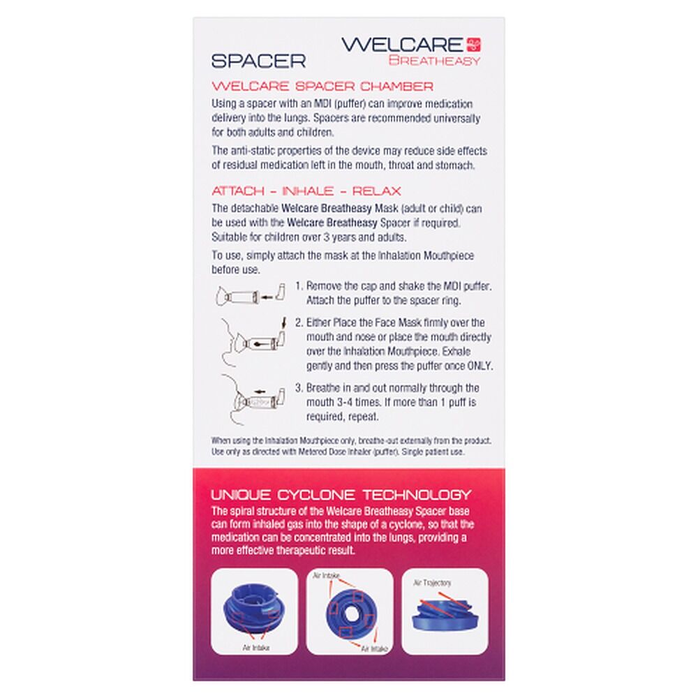 Welcare Breatheasy Spacer 220mL