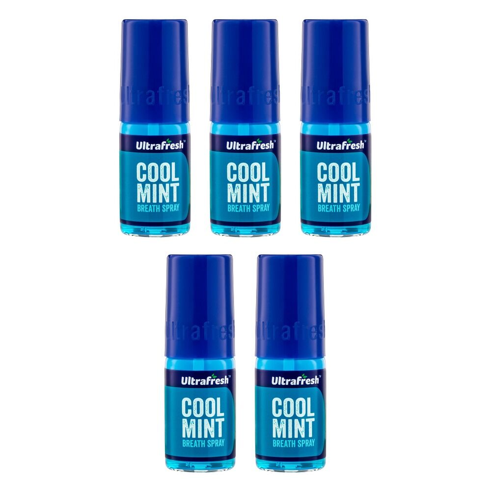 Ultrafresh Coolmint Breath Spray 12mL Pack of 5
