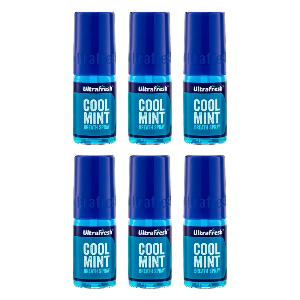 Ultrafresh Coolmint Breath Spray 12mL Pack of 6
