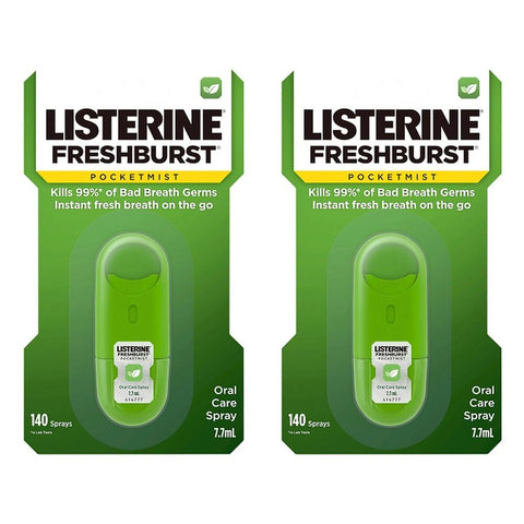 Listerine Freshburst PocketMist Oral Care Spray 7.7mL Pack of 2