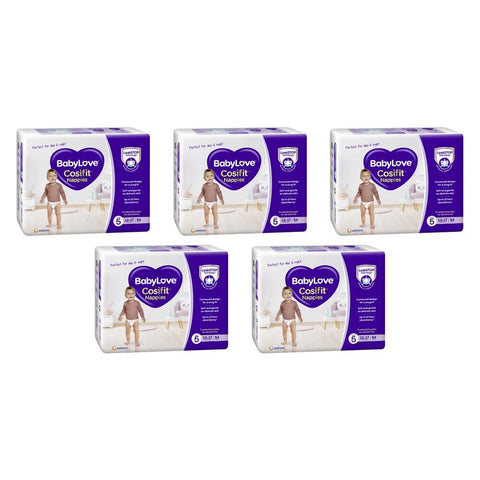 Baby Love Cosifit Jumbo Nappies Walker Size 5 54 Pack x 3 Bundle of 5