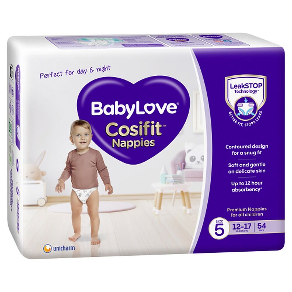 Baby Love Cosifit Jumbo Nappies Walker Size 5 54 Pack x 3