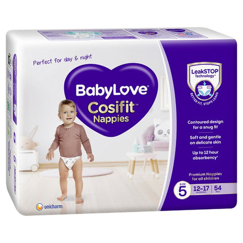 Baby Love Cosifit Jumbo Nappies Walker Size 5 54 Pack x 3