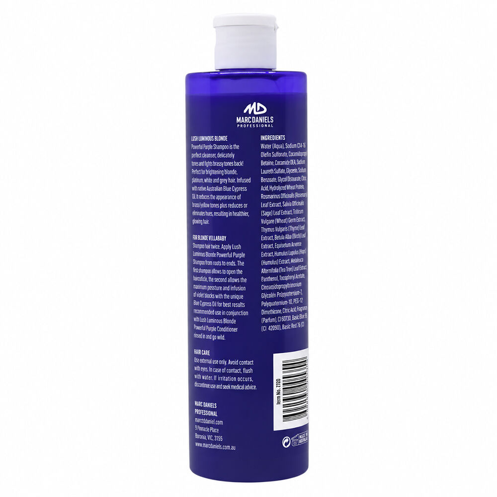 Marc Daniels Powerful Purple Lush Luminous Blonde Shampoo 300ml