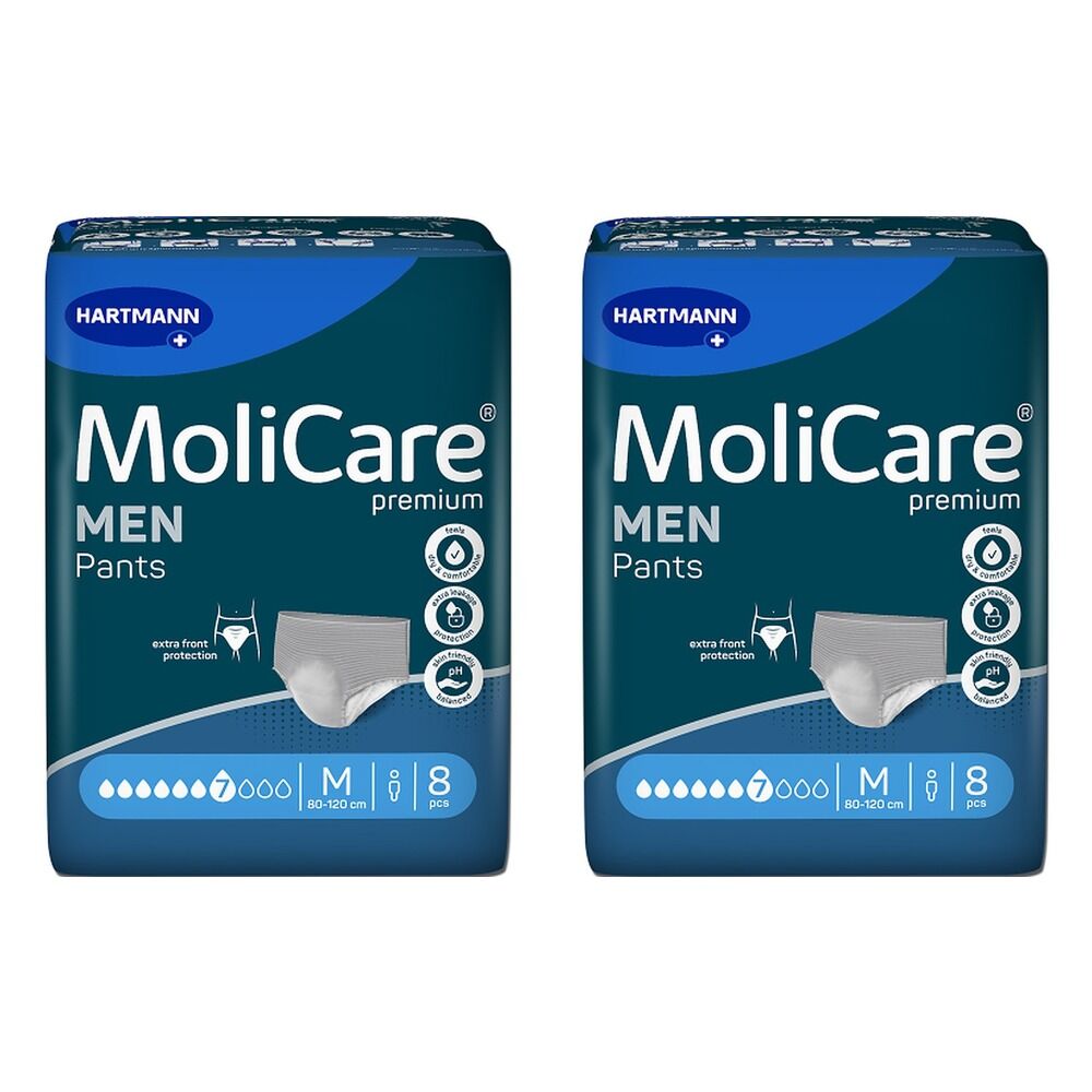 MoliCare Premium Men Pants 7 Drops Size M 8 Pack x 4 Bundle of 2