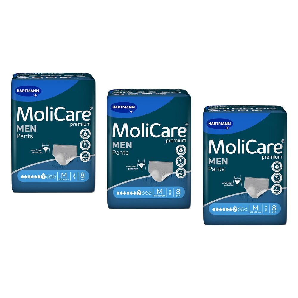 MoliCare Premium Men Pants 7 Drops Size M 8 Pack x 4 Bundle of 3
