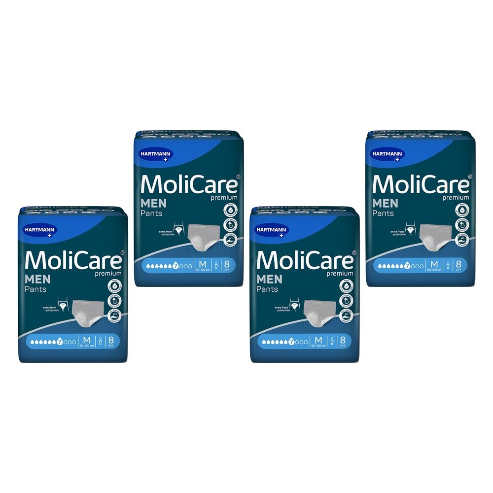 MoliCare Premium Men Pants 7 Drops Size M 8 Pack x 4 Bundle of 4