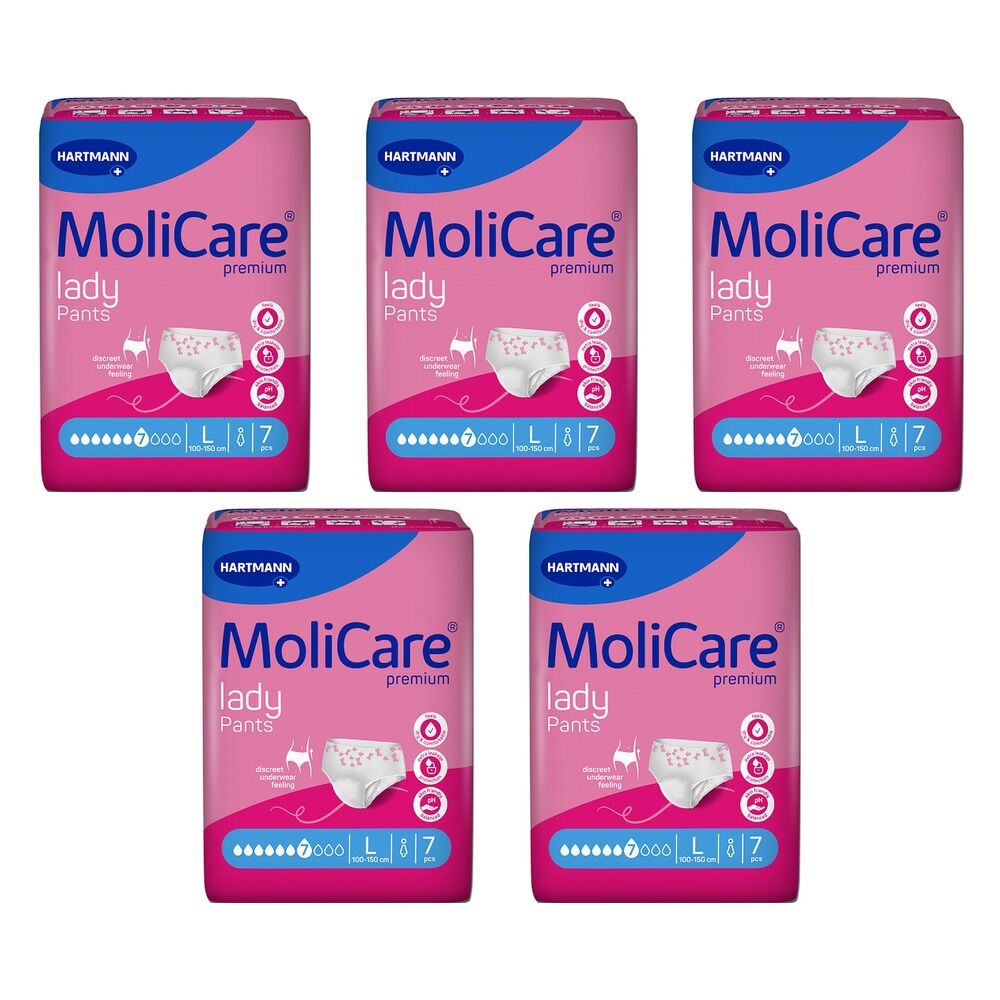 MoliCare Premium Lady Pants 7 Pack x 4 Bundle of 5