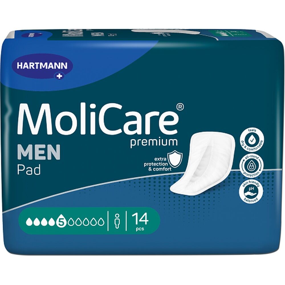MoliCare Premium Men Pad 5 Drops V-Shape 14 Pack x 12