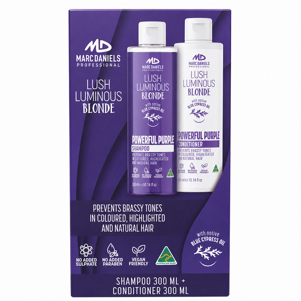 Marc Daniels Lush Luminous Blonde Purple Shampoo & Conditioner 300ml Set