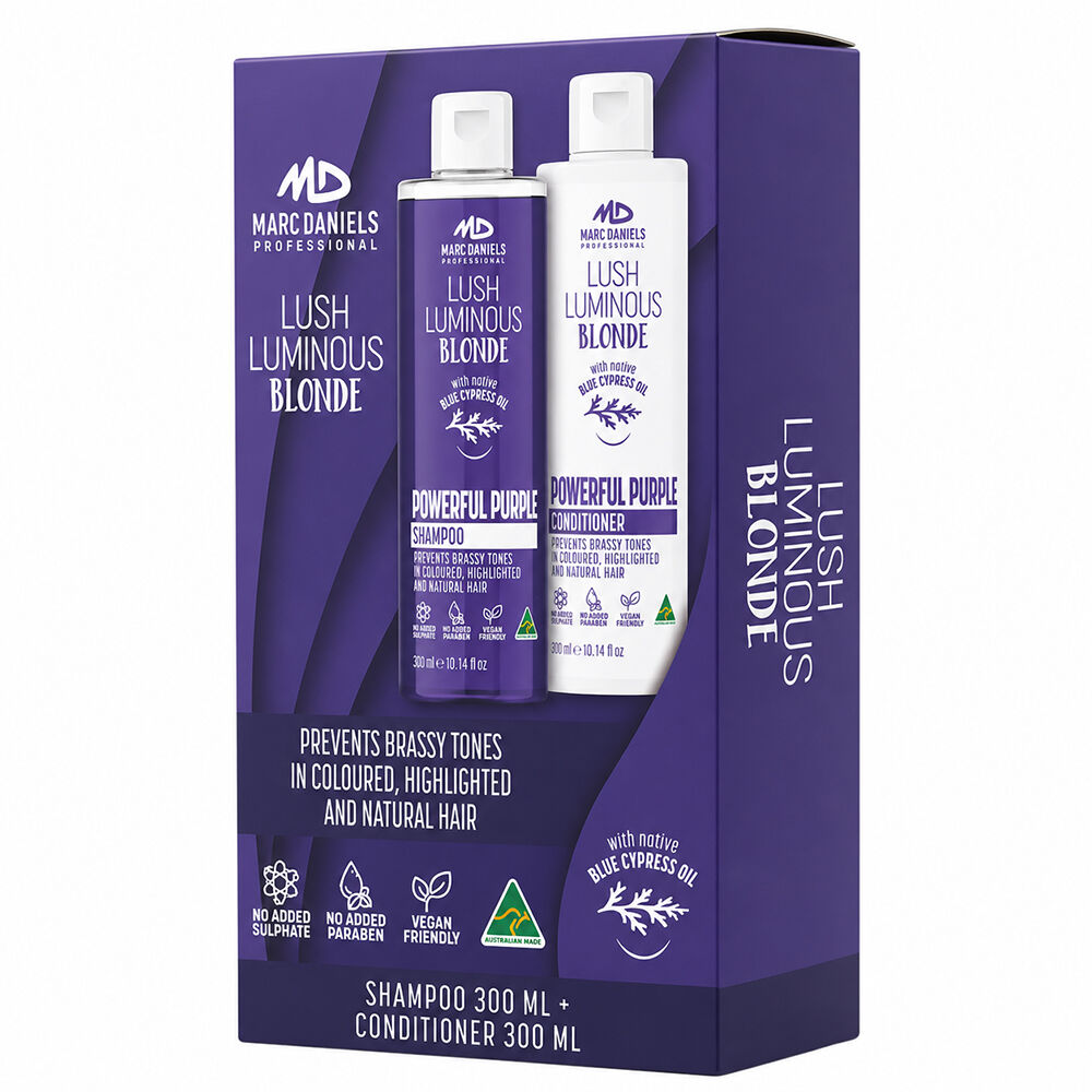 Marc Daniels Lush Luminous Blonde Purple Shampoo & Conditioner 300ml Set