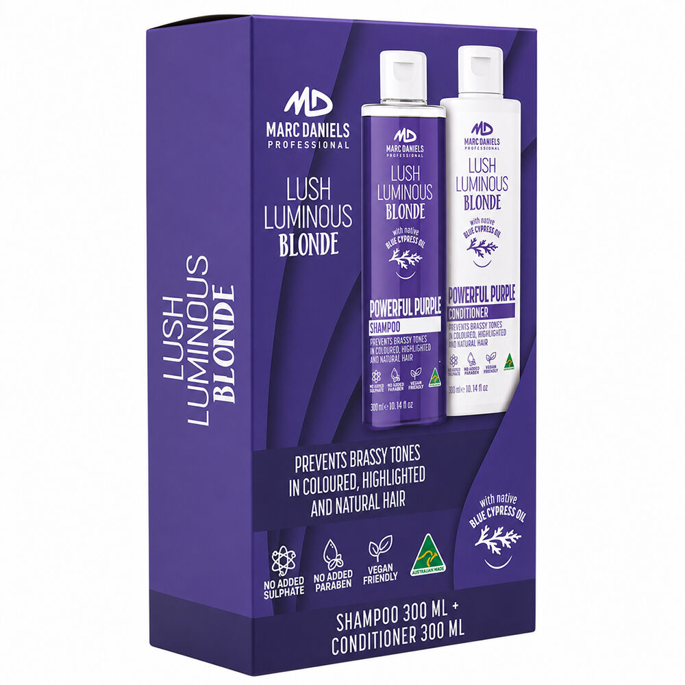 Marc Daniels Lush Luminous Blonde Purple Shampoo & Conditioner 300ml Set