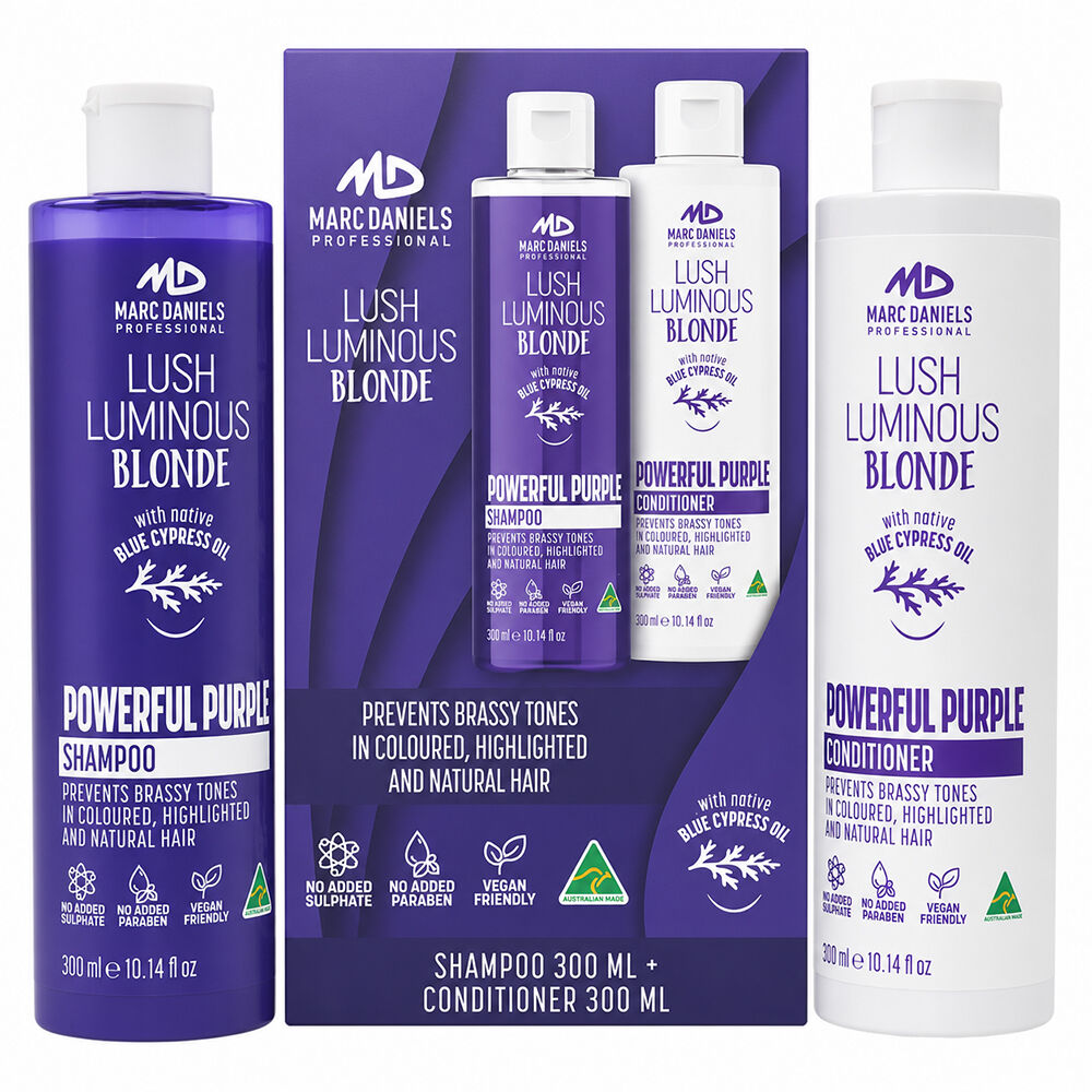 Marc Daniels Lush Luminous Blonde Purple Shampoo & Conditioner 300ml Set