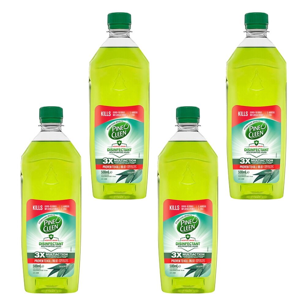 Pine O Cleen Antibacterial Liquid Disinfectant Eucalyptus 500mL Pack of 4