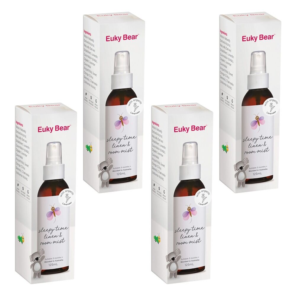 Euky Bear Sleep Time Linen & Room Mist 125mL Pack of 4