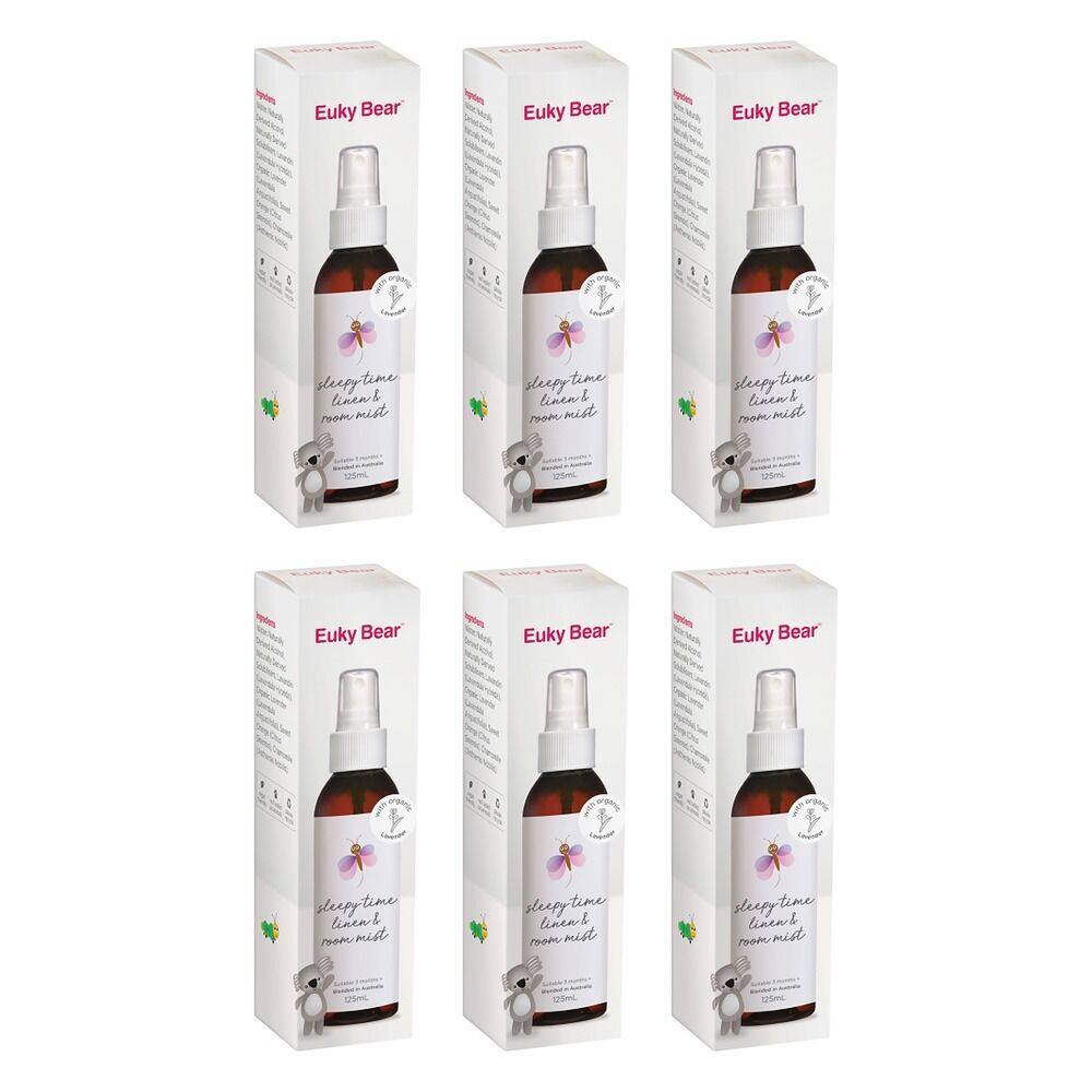 Euky Bear Sleep Time Linen & Room Mist 125mL Pack of 6
