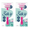Schick Silk 4 Razor Kit +2 Pack of 2