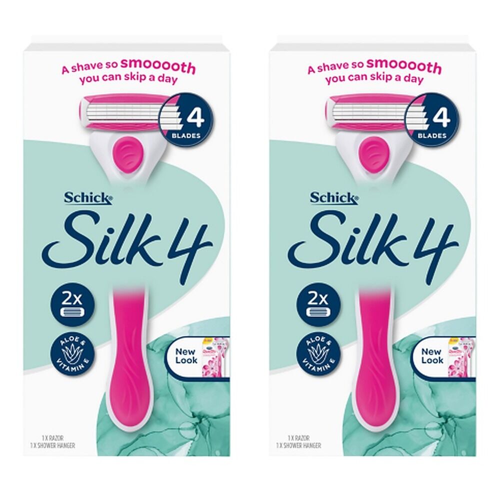 Schick Silk 4 Razor Kit +2 Pack of 2