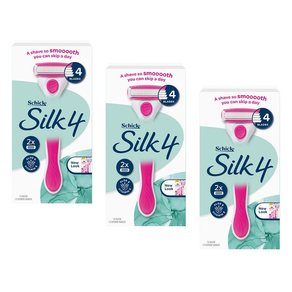 Schick Silk 4 Razor Kit +2 Pack of 3