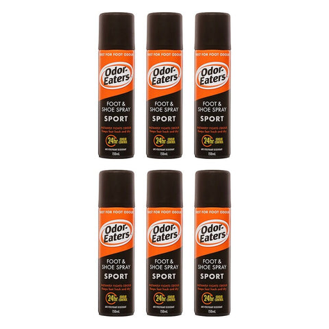 Odor-Eaters Sports Foot & Shoe Spray 150mL Pack of 6