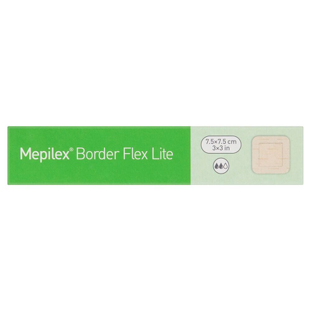 Molnlycke Mepilex Border Flex Lite Foam Dressing 7.5cm x 7.5cm 5 Pack