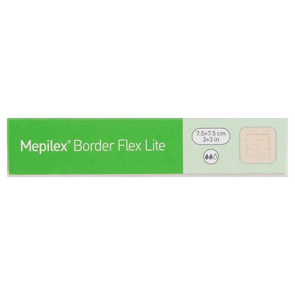 Molnlycke Mepilex Border Flex Lite Foam Dressing 7.5cm x 7.5cm 5 Pack