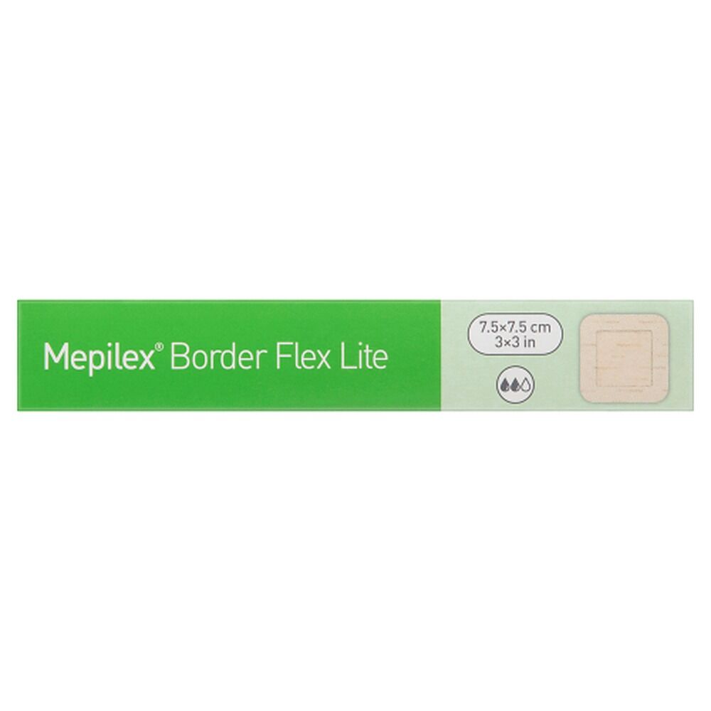 Molnlycke Mepilex Border Flex Lite Foam Dressing 7.5cm x 7.5cm 5 Pack