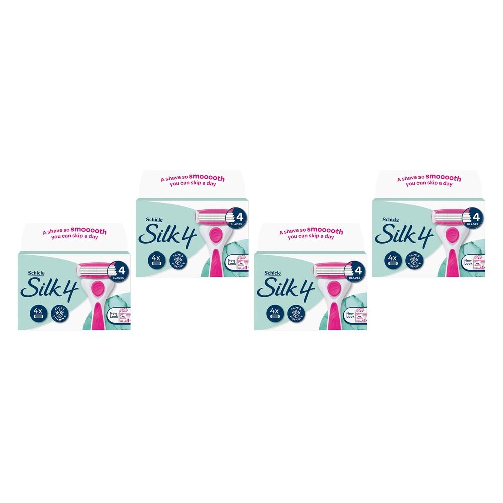 Schick Silk 4 Refill Cartridges 4 Pack Bundle of 4