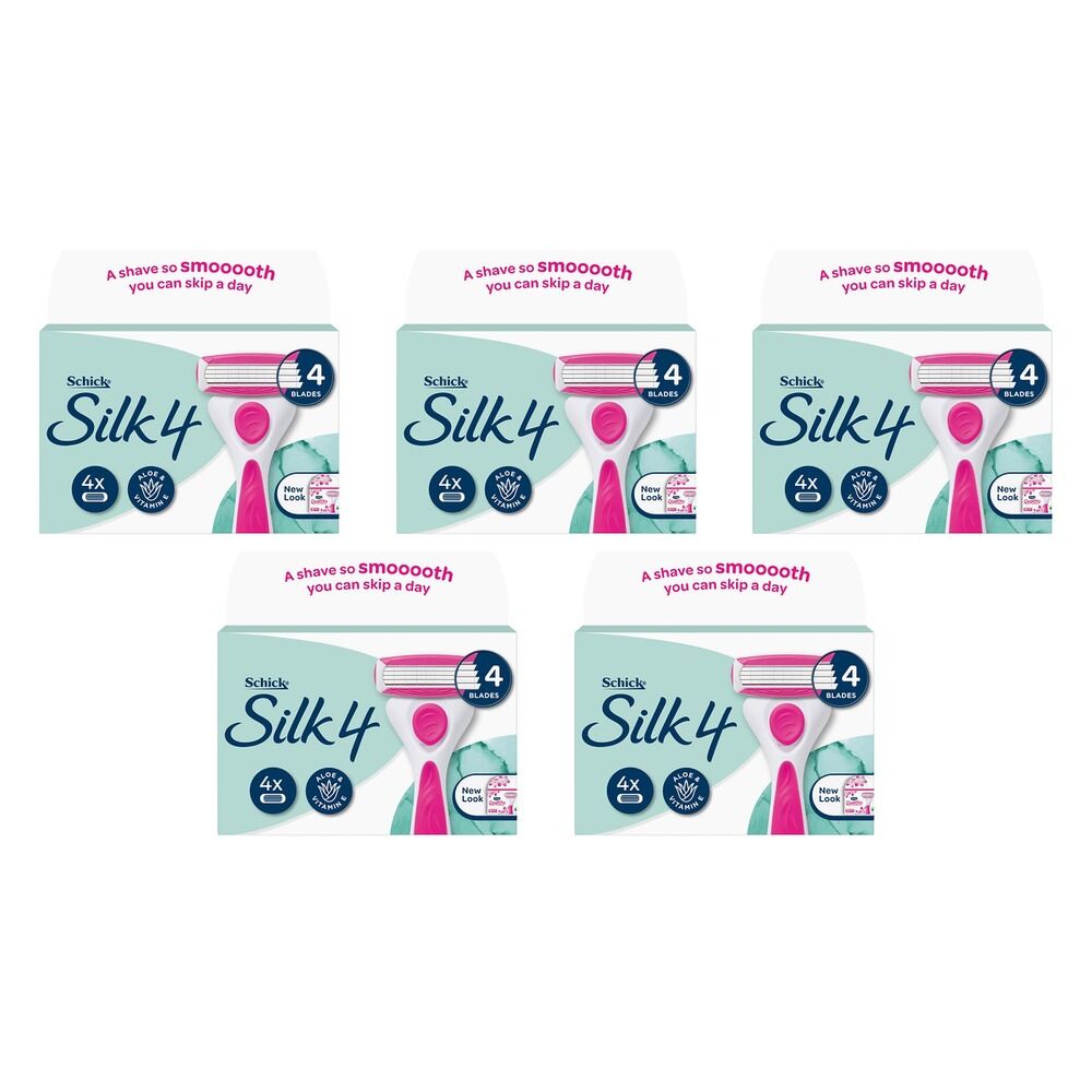 Schick Silk 4 Refill Cartridges 4 Pack Bundle of 5
