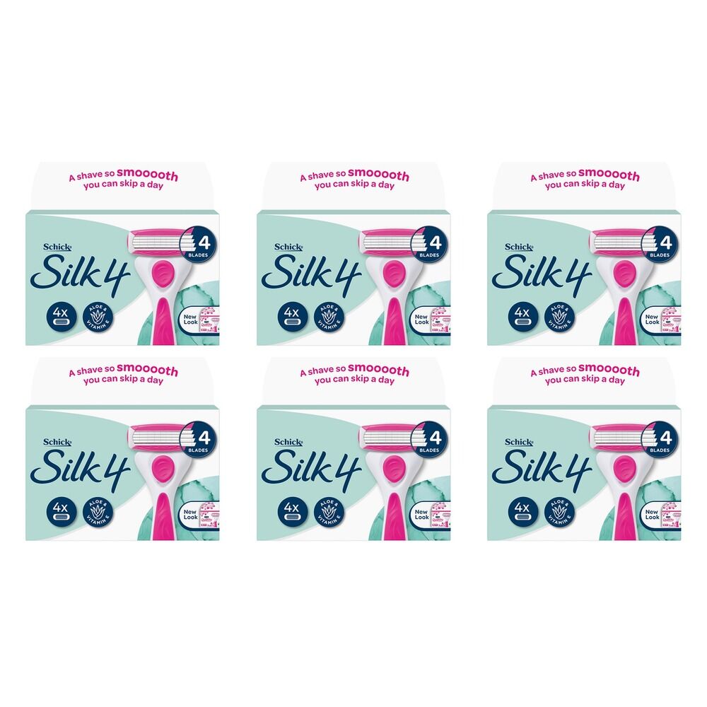 Schick Silk 4 Refill Cartridges 4 Pack Bundle of 6