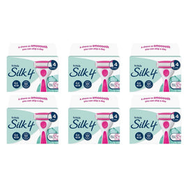 Schick Silk 4 Refill Cartridges 4 Pack Bundle of 6