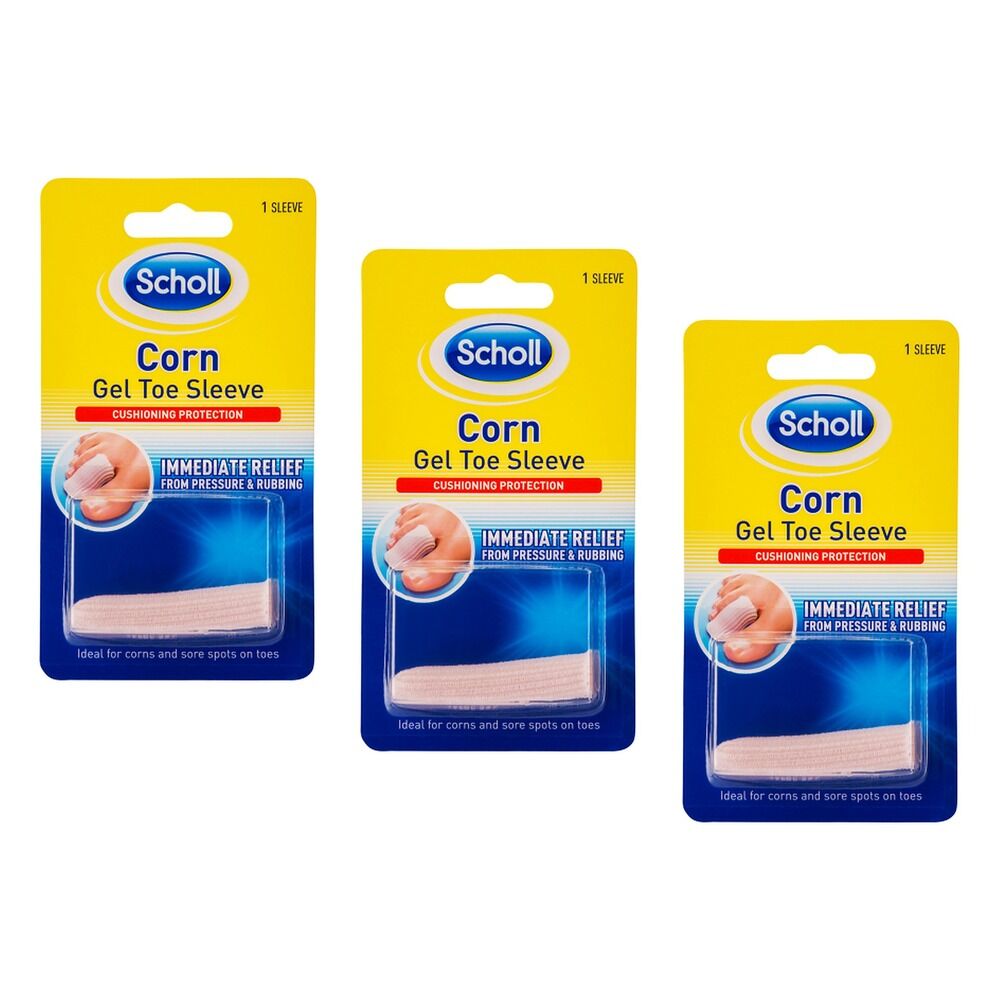 Scholl Corn Gel Toe Sleeve Pack of 3