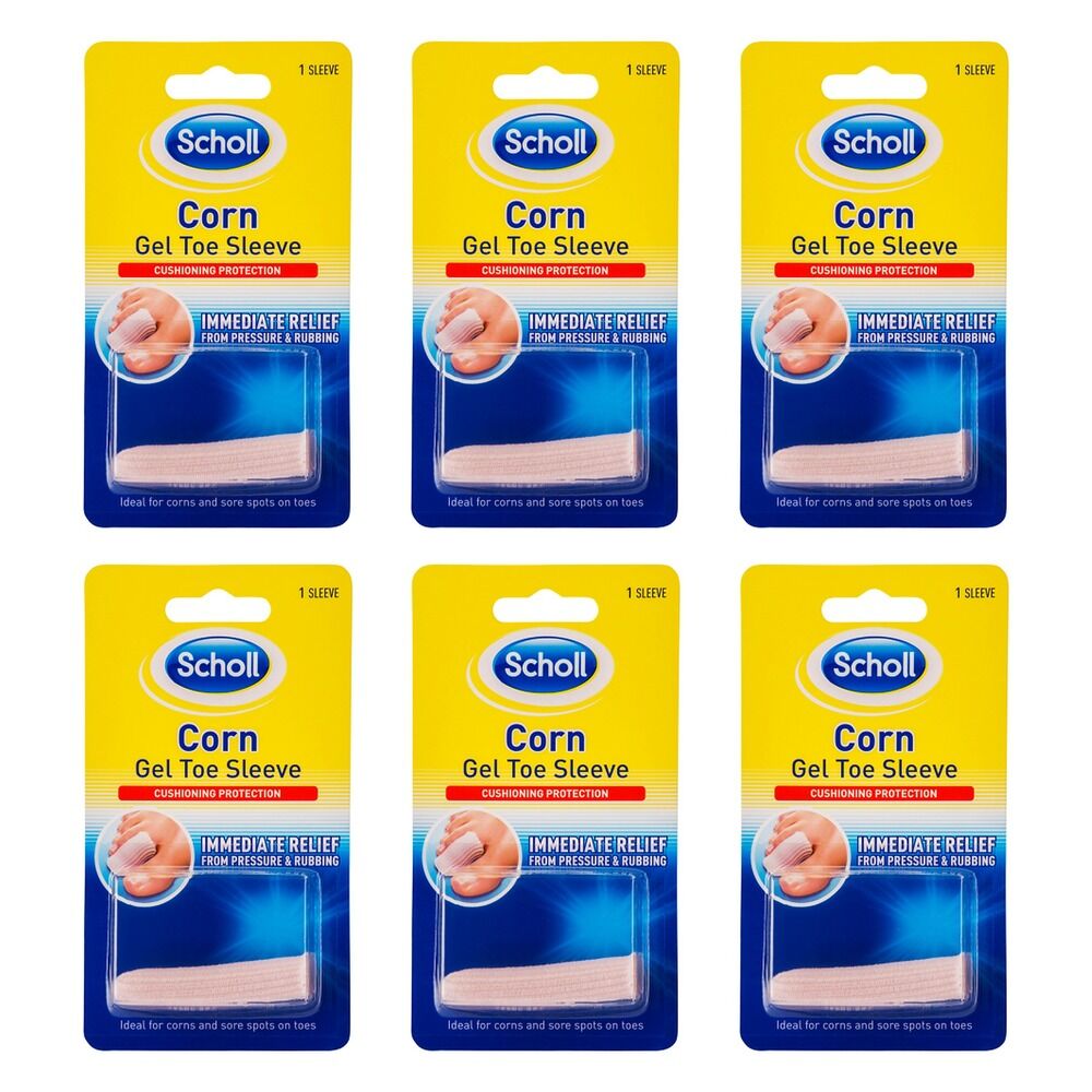 Scholl Corn Gel Toe Sleeve Pack of 6