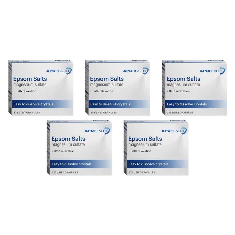 Apo Health Epsom Salts 375g Pack of 5