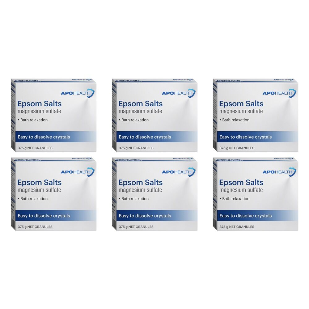 Apo Health Epsom Salts 375g Pack of 6