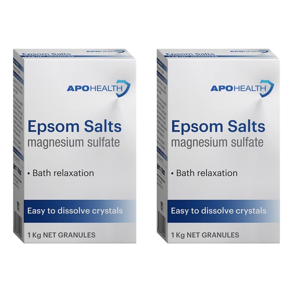 Apo Health Epsom Salts 1kg Pack of 2