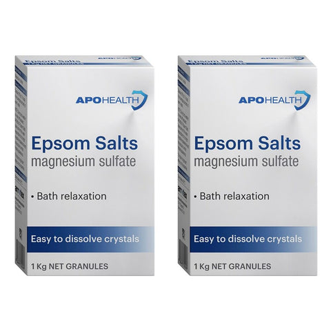 Apo Health Epsom Salts 1kg Pack of 2