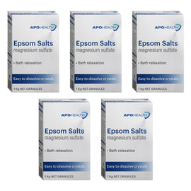 Apo Health Epsom Salts 1kg Pack of 5