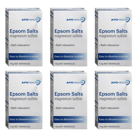 Apo Health Epsom Salts 1kg Pack of 6