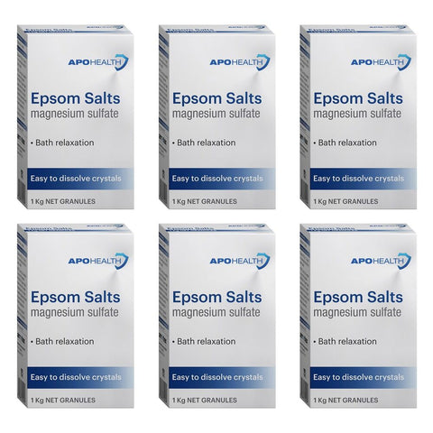 Apo Health Epsom Salts 1kg Pack of 6
