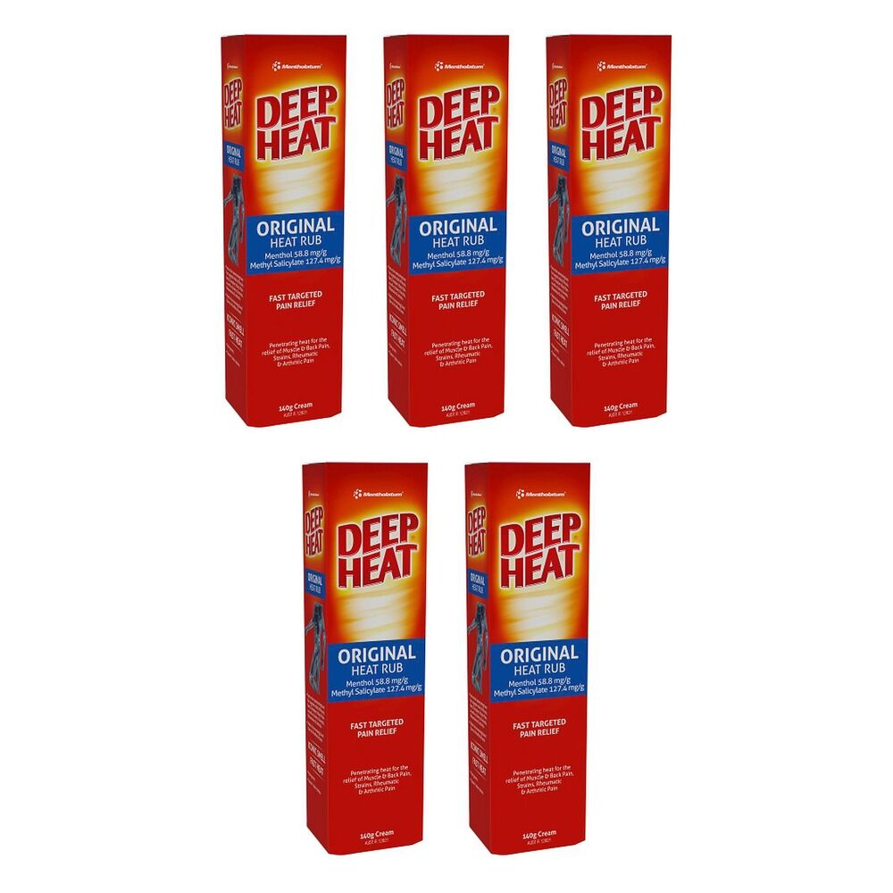 Deep Heat Original Heat Rub 140g Pack of 5