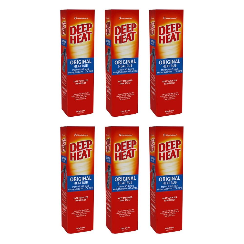 Deep Heat Original Heat Rub 140g Pack of 6