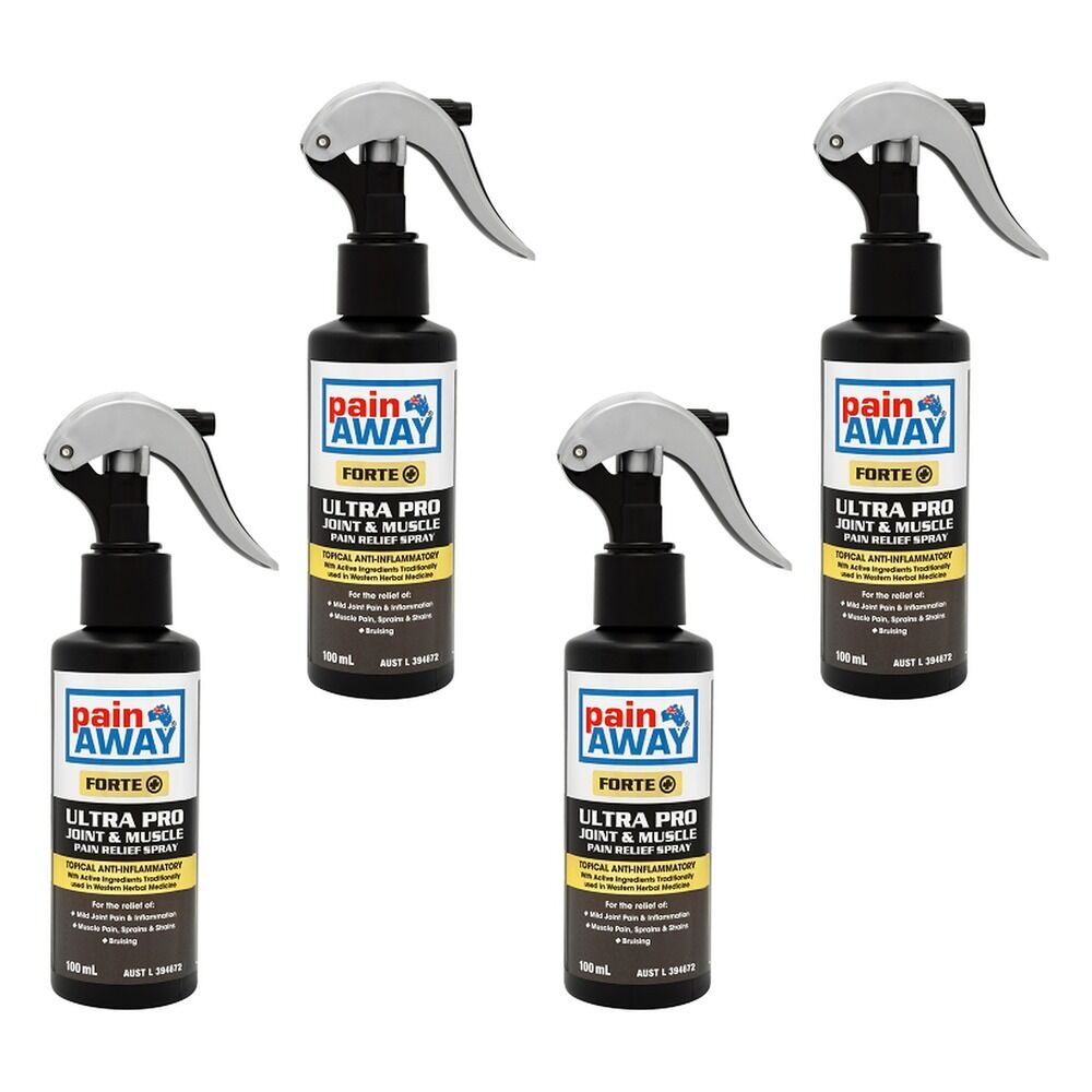Pain Away Forte+ Ultra Pro Joint & Muscle Pain Relief Spray 100mL Pack of 4