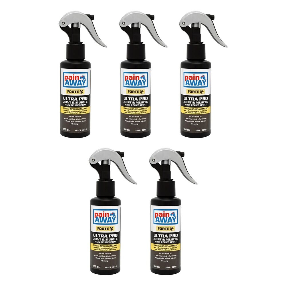 Pain Away Forte+ Ultra Pro Joint & Muscle Pain Relief Spray 100mL Pack of 5