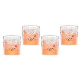 Johnson's Pure Cotton Buds Applicators with Paper Sticks 150 Pack Bundle of 4