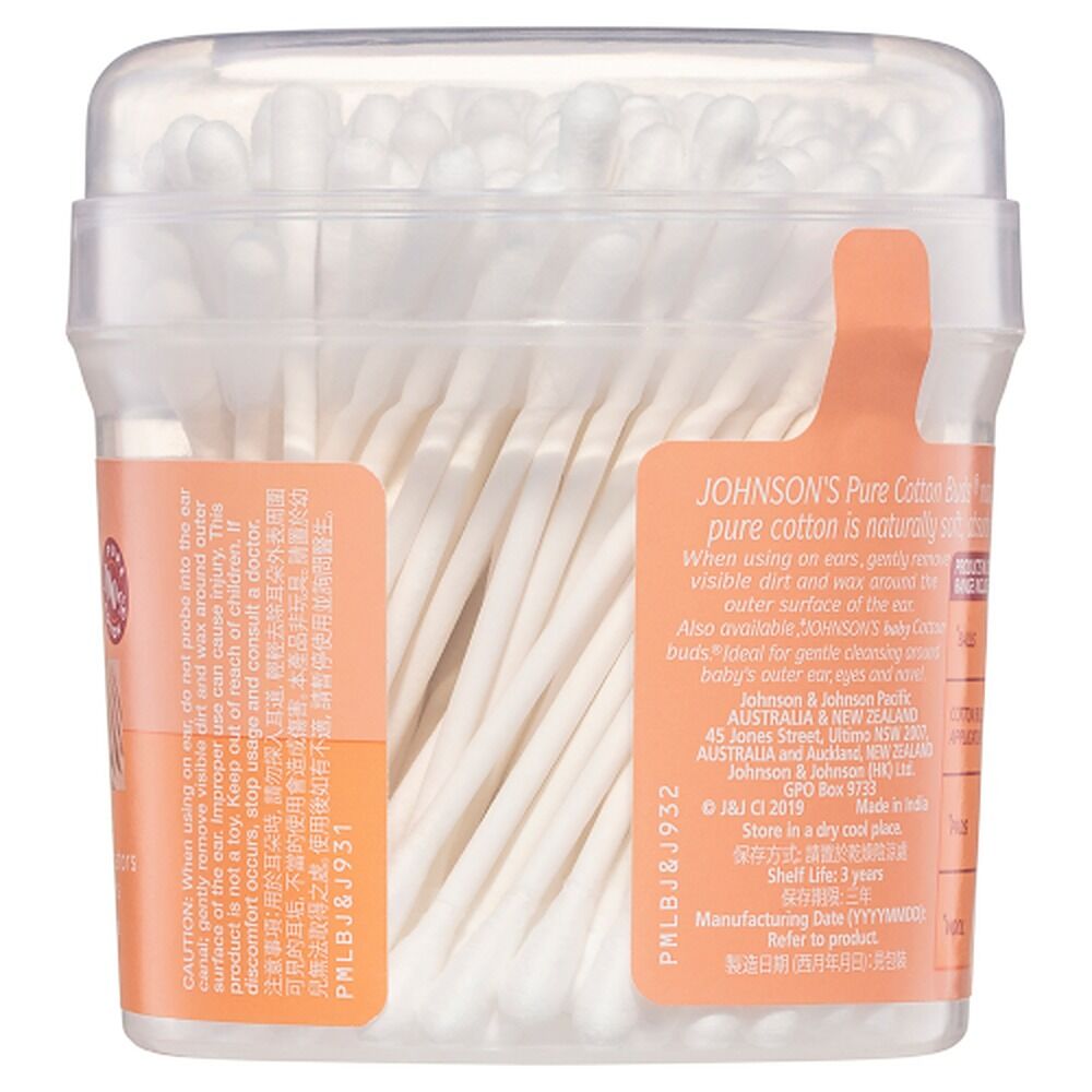 Johnson's Pure Cotton Buds Applicators with Paper Sticks 150 Pack
