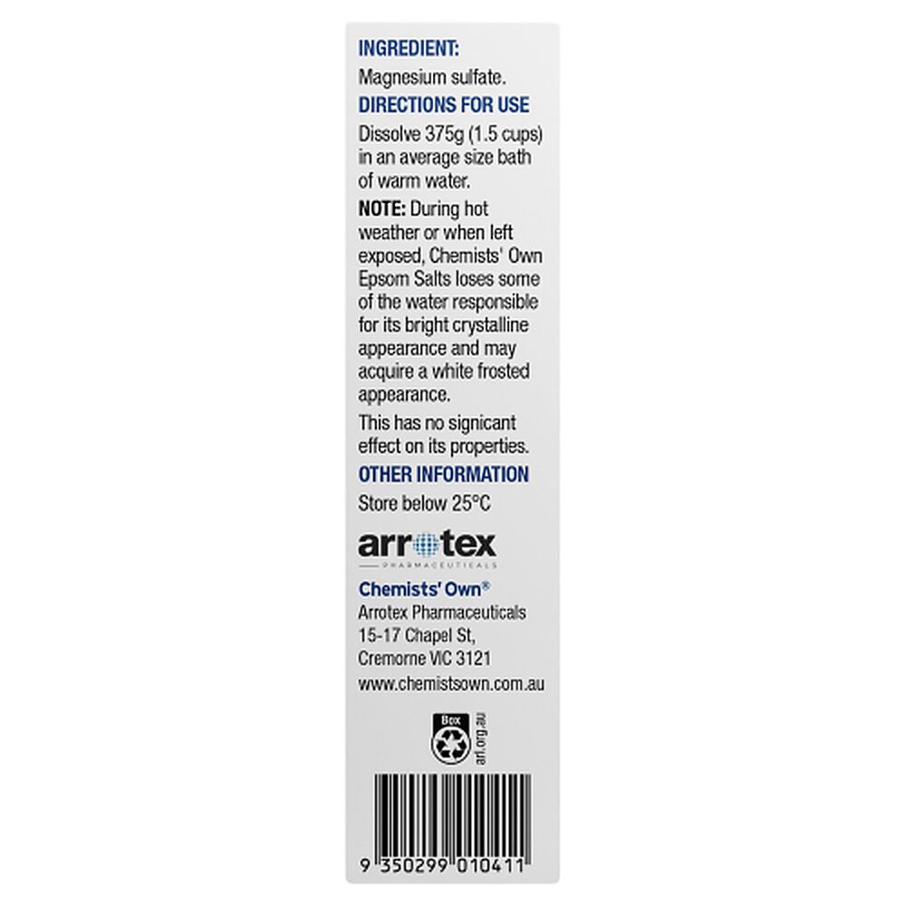 Chemists' Own Epsom Salts 375g